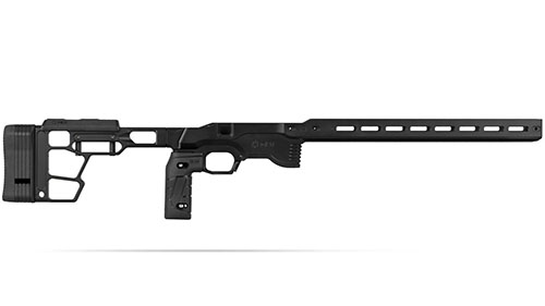 MDT ACC Premier Gen 2 System erbjuder överlägsen precision och stabilitet med en robust förhand, integrerad ARCA-skena och anpassningsbara funktioner för en skräddarsydd skytteupplevelse.
